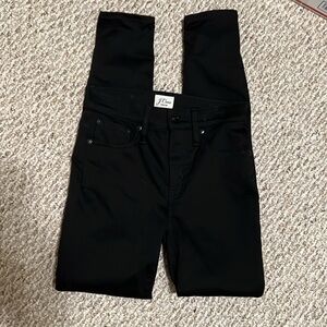 J Crew Black Denim Jeans High Rise Toothpick Size 24